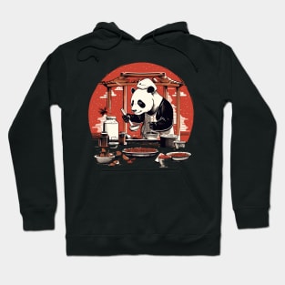 Panda Food Passion: Cuddly Charm Ramen Panda Feast Mode: Culinary Cuteness Hoodie